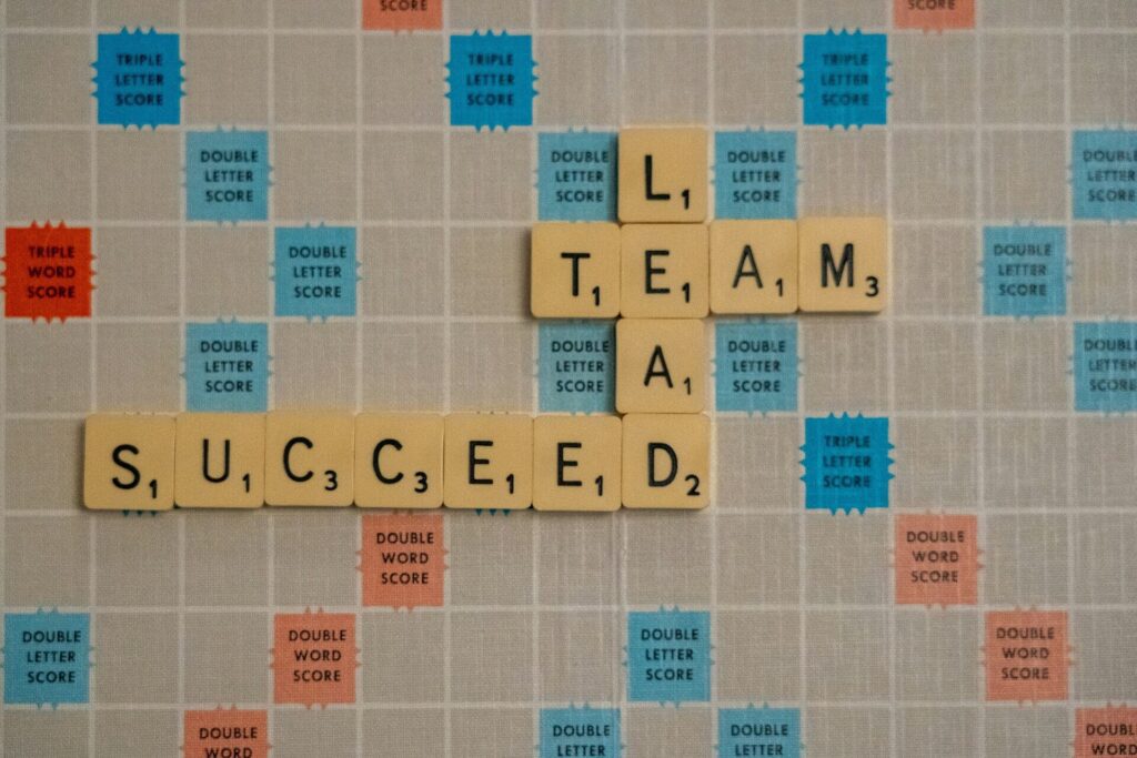 Lead, team, and succeed on a Scrabble board