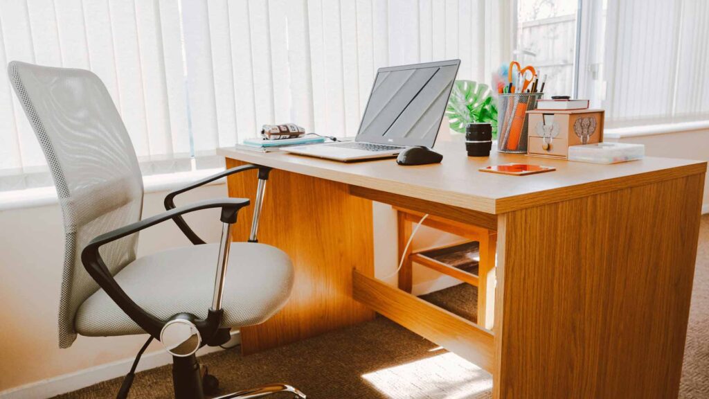 The desk of someone managing a franchise homecare business