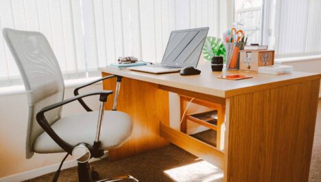 The desk of someone managing a franchise homecare business